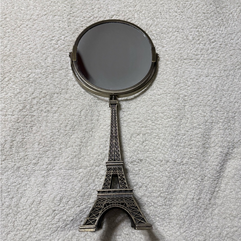 Eiffel Tower Hand Mirror Magnifying Vanity Mirror Brass